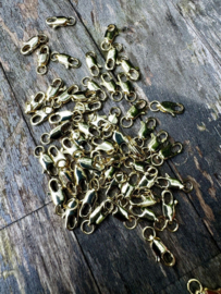14K goldplated slotjes | 12x6x3mm | per 10