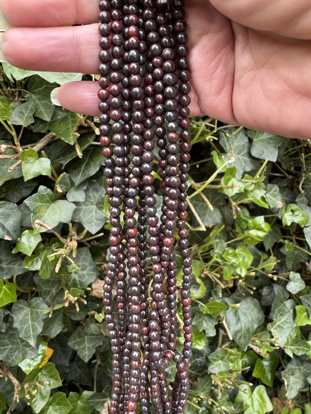 Bloodstone 4MM | per streng 40cm