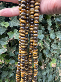 Tigereye rondelle 8MM | per streng 76 st.
