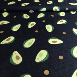 Avocado donkerblauw Viscose