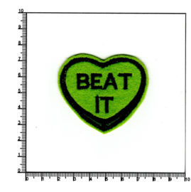 BEAT IT, hartvormig, groen