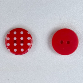 Polka dot rood maat 24/15,5mm
