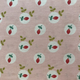 katoen print eglantine rose