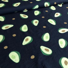 Avocado donkerblauw Viscose