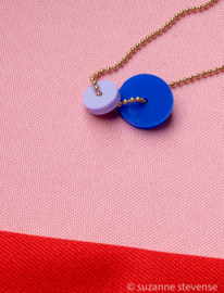 ballchain ketting met confetti bedel in verschillende kleuren en maten