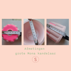 Mona kandelaar pastel roze+neon roze 