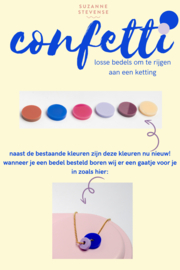 Confetti (rijg)bedels per 2 NIEUW