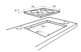 Inventum inbouw kookplaat