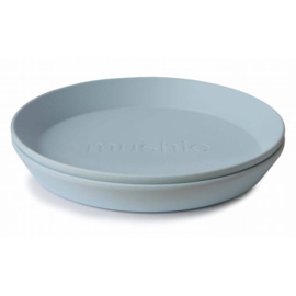 Mushie Plates Round | Powder Blue