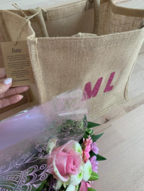 Personaliseer je eigen shopper tas met naam of je initialen!