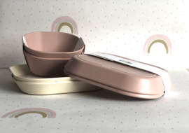 Mushie plates - square ivory