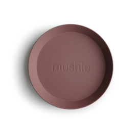 Mushie plates - round woodchuck