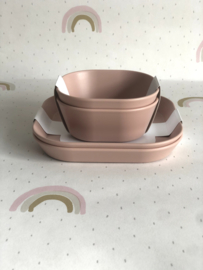 Mushie bowls - square blush