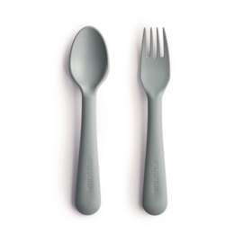 Mushie Bestek Fork Spoon | Sage