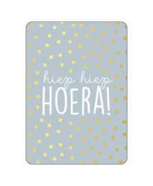 Wenskaart A6 - Hiep hiep hoera!
