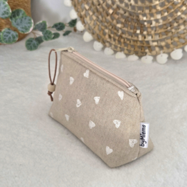 Etui Midi - Love (beige/wit)
