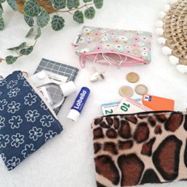 Mini etui Leopard bruin