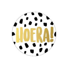 Sticker - Hoera - 10 stuks