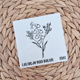 Tegeltje geboortebloem Mei / May