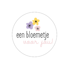Sticker - Een bloemetje voor jou! - 10 stuks
