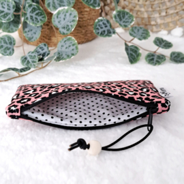 Mini etui Leopard roze