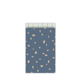 Cadeauzakje Minimal Dots Blauw - Maat M - 5 stuks
