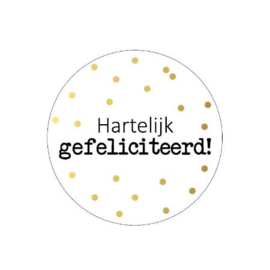 Sticker - Hartelijk gefeliciteerd - 10 stuks