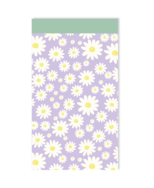 Cadeauzakje Daisies Lila - Maat M - 5 stuks
