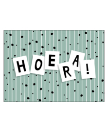 Wenskaart A6 - Hoera!