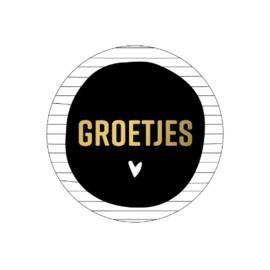 Sticker - Groetjes - 10 stuks