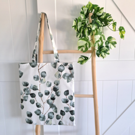 Totebag Eucalyptus wit