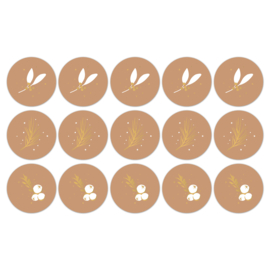 Sticker - Let's Decorate (caramel) - 10 stuks