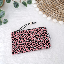 Mini etui Leopard roze