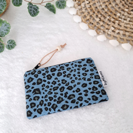 Mini etui Denim Leopard
