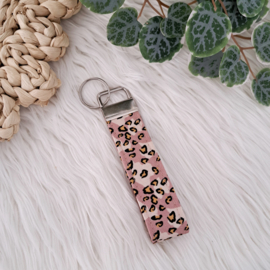 Sleutelhanger Leopard roze