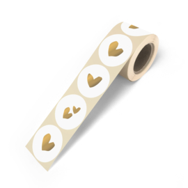 Sticker - Solo Hearts Goudfolie - 10 stuks