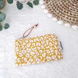 Mini etui Leopard geel