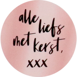 Sticker - Alle liefs met kerst - 10 stuks