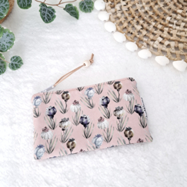 Mini etui Papaver roze