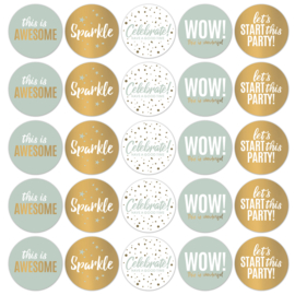 Stickers - Let's Party - 10 stuks