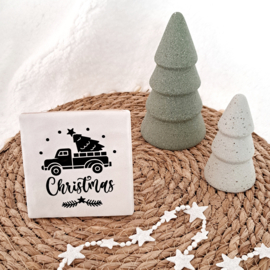 Tegeltje Kerst - Christmas car