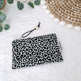 Mini etui Leopard mint