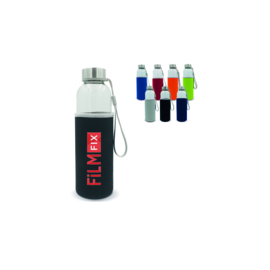 Waterfles Glas met sleeve 500 ml