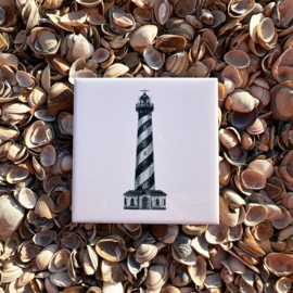 Wandtegel 11cm | Vuurtoren Westerlicht | Wad Anders Post Terschelling