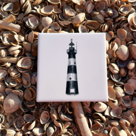 Wandtegel 11cm | Vuurtoren Nieuwe Sluis | Wad Anders Post Terschelling