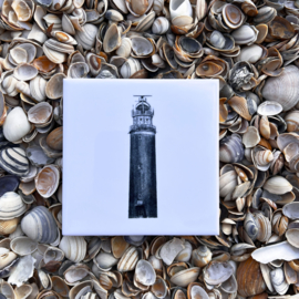 Wandtegel 11cm | Vuurtoren Texel | Wad Anders Post Terschelling