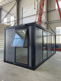 Mobiele unit RAL7015 glazen pui