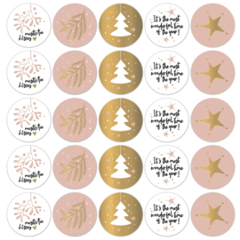 Stickers | Christmas (roze)