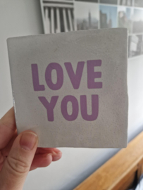 Tegeltje | Love you lila