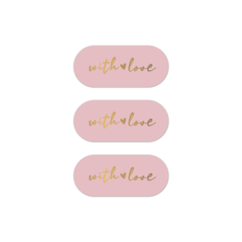 Sticker | Roze goud ovaal